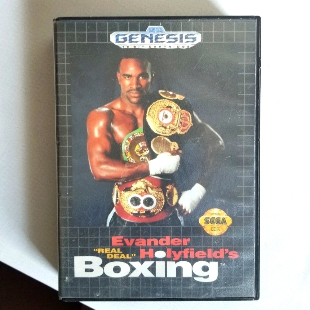 Sega Genesis Evander Holyfields Boxing Vintage Video Game